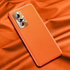 Coque Luxe Cuir Housse Etui QK1 pour Vivo X70 5G Orange