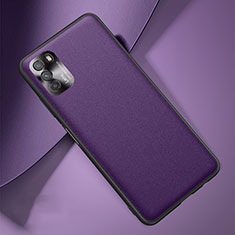Coque Luxe Cuir Housse Etui QK1 pour Xiaomi Poco M3 Violet