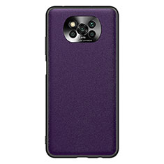 Coque Luxe Cuir Housse Etui QK1 pour Xiaomi Poco X3 NFC Violet