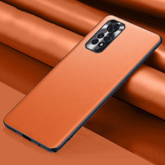 Coque Luxe Cuir Housse Etui QK1 pour Xiaomi Redmi Note 11 Pro 4G Orange