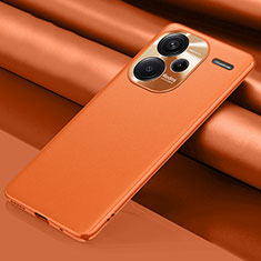 Coque Luxe Cuir Housse Etui QK1 pour Xiaomi Redmi Note 13 Pro+ Plus 5G Orange