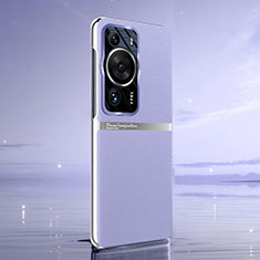 Coque Luxe Cuir Housse Etui QK2 pour Huawei P60 Pro Violet