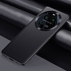 Coque Luxe Cuir Housse Etui QK2 pour Oppo Find X6 Pro 5G Noir