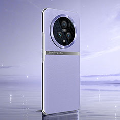Coque Luxe Cuir Housse Etui QK4 pour Huawei Honor Magic5 Pro 5G Violet Clair