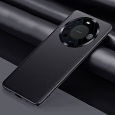 Coque Luxe Cuir Housse Etui QK4 pour Huawei Mate 60 Pro Noir
