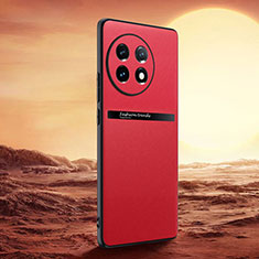 Coque Luxe Cuir Housse Etui QK4 pour OnePlus Ace 2 Pro 5G Rouge