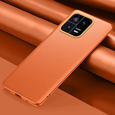 Coque Luxe Cuir Housse Etui QK4 pour Xiaomi Mi 13 5G Orange