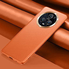 Coque Luxe Cuir Housse Etui QK5 pour Huawei Honor Magic5 Pro 5G Orange