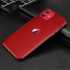 Coque Luxe Cuir Housse Etui R01 pour Apple iPhone 11 Rouge