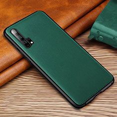 Coque Luxe Cuir Housse Etui R01 pour Huawei Honor 20 Pro Vert