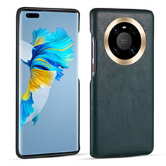 Coque Luxe Cuir Housse Etui R01 pour Huawei Mate 40 Pro Vert