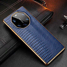 Coque Luxe Cuir Housse Etui R01 pour Huawei Mate 40 RS Bleu