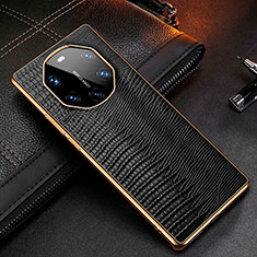 Coque Luxe Cuir Housse Etui R01 pour Huawei Mate 40 RS Noir