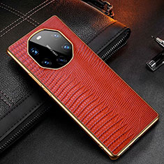 Coque Luxe Cuir Housse Etui R01 pour Huawei Mate 40 RS Rouge