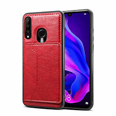 Coque Luxe Cuir Housse Etui R01 pour Huawei P30 Lite New Edition Rouge