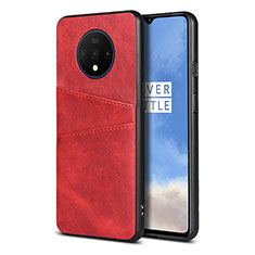 Coque Luxe Cuir Housse Etui R01 pour OnePlus 7T Rouge