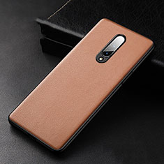 Coque Luxe Cuir Housse Etui R01 pour OnePlus 8 Orange