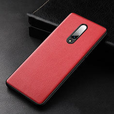 Coque Luxe Cuir Housse Etui R01 pour OnePlus 8 Rouge