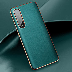 Coque Luxe Cuir Housse Etui R01 pour Oppo Find X2 Pro Vert