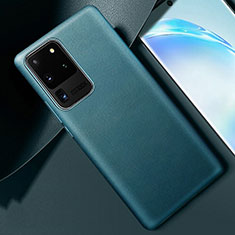 Coque Luxe Cuir Housse Etui R01 pour Samsung Galaxy S20 Ultra 5G Vert