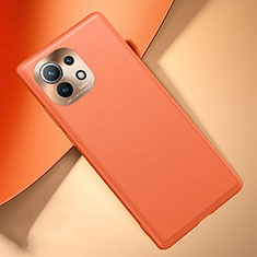 Coque Luxe Cuir Housse Etui R01 pour Xiaomi Mi 11 5G Orange