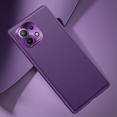 Coque Luxe Cuir Housse Etui R01 pour Xiaomi Mi 11 5G Violet