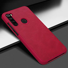 Coque Luxe Cuir Housse Etui R01 pour Xiaomi Redmi Note 8 (2021) Rouge