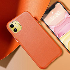 Coque Luxe Cuir Housse Etui R02 pour Apple iPhone 11 Orange