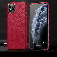 Coque Luxe Cuir Housse Etui R02 pour Apple iPhone 11 Pro Rouge