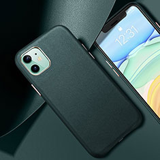 Coque Luxe Cuir Housse Etui R02 pour Apple iPhone 11 Vert