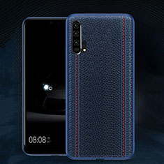 Coque Luxe Cuir Housse Etui R02 pour Huawei Honor 20 Pro Bleu