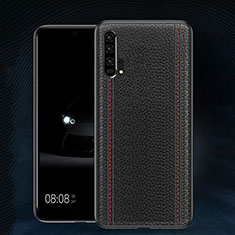 Coque Luxe Cuir Housse Etui R02 pour Huawei Honor 20 Pro Noir