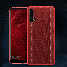 Coque Luxe Cuir Housse Etui R02 pour Huawei Honor 20 Pro Rouge