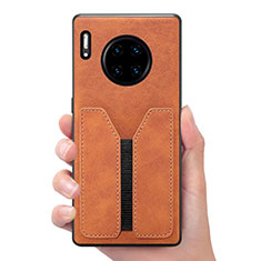 Coque Luxe Cuir Housse Etui R02 pour Huawei Mate 30 Pro 5G Orange