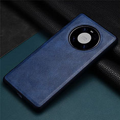 Coque Luxe Cuir Housse Etui R02 pour Huawei Mate 40 Pro Bleu
