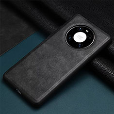 Coque Luxe Cuir Housse Etui R02 pour Huawei Mate 40 Pro Noir