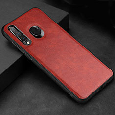 Coque Luxe Cuir Housse Etui R02 pour Huawei P30 Lite New Edition Rouge