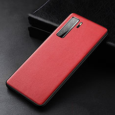 Coque Luxe Cuir Housse Etui R02 pour Huawei P40 Lite 5G Rouge