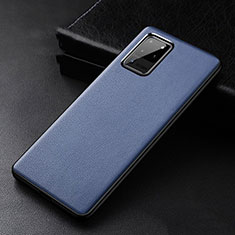 Coque Luxe Cuir Housse Etui R02 pour Samsung Galaxy S20 Ultra Bleu