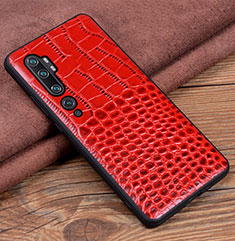 Coque Luxe Cuir Housse Etui R02 pour Xiaomi Mi Note 10 Pro Rouge