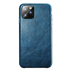 Coque Luxe Cuir Housse Etui R03 pour Apple iPhone 11 Pro Bleu