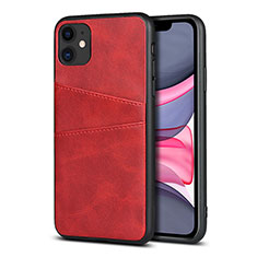 Coque Luxe Cuir Housse Etui R03 pour Apple iPhone 11 Rouge