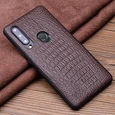 Coque Luxe Cuir Housse Etui R03 pour Huawei Honor 20i Marron