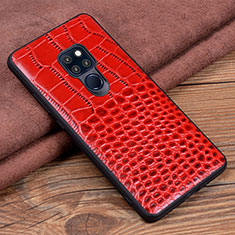 Coque Luxe Cuir Housse Etui R03 pour Huawei Mate 20 X 5G Rouge