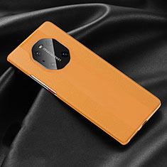 Coque Luxe Cuir Housse Etui R03 pour Huawei Mate 40 Pro Orange