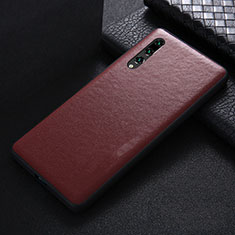 Coque Luxe Cuir Housse Etui R03 pour Huawei P20 Pro Rouge
