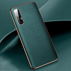 Coque Luxe Cuir Housse Etui R03 pour Oppo Find X2 Neo Vert
