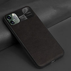 Coque Luxe Cuir Housse Etui R04 pour Apple iPhone 11 Pro Max Noir