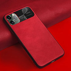 Coque Luxe Cuir Housse Etui R04 pour Apple iPhone 11 Pro Rouge