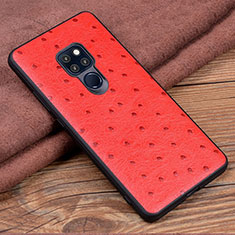 Coque Luxe Cuir Housse Etui R04 pour Huawei Mate 20 X 5G Rouge